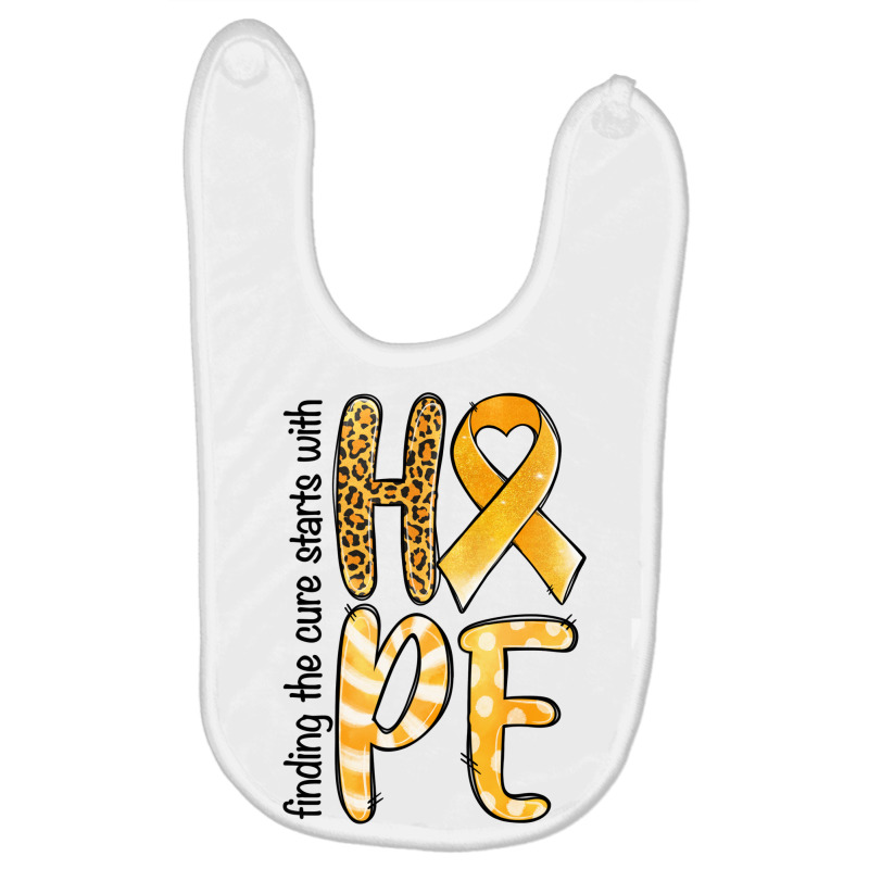 Finding The Cure Starts With Hope Childhood Cancer Baby Bibs | Artistshot