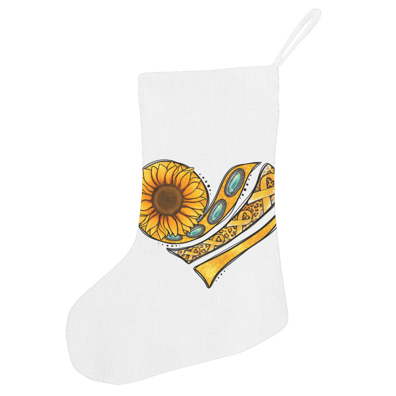 Childhood Cancer Awareness Heart Holiday Stocking | Artistshot