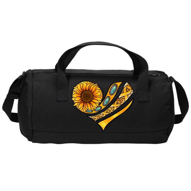 Childhood Cancer Awareness Heart Duffel Bag | Artistshot