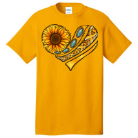 Childhood Cancer Awareness Heart Basic T-shirt | Artistshot