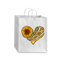 Childhood Cancer Awareness Heart Debie Paper Bag - 10 X 5 X 13 | Artistshot