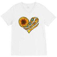 Childhood Cancer Awareness Heart V-neck Tee | Artistshot