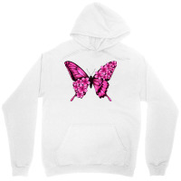 Floral Pink Butterfly Unisex Hoodie | Artistshot