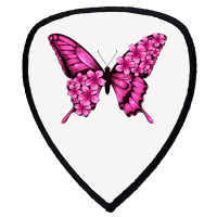 Floral Pink Butterfly Shield S Patch | Artistshot