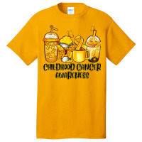 Childhood Cancer Awareness Coffee Cups Basic T-shirt | Artistshot