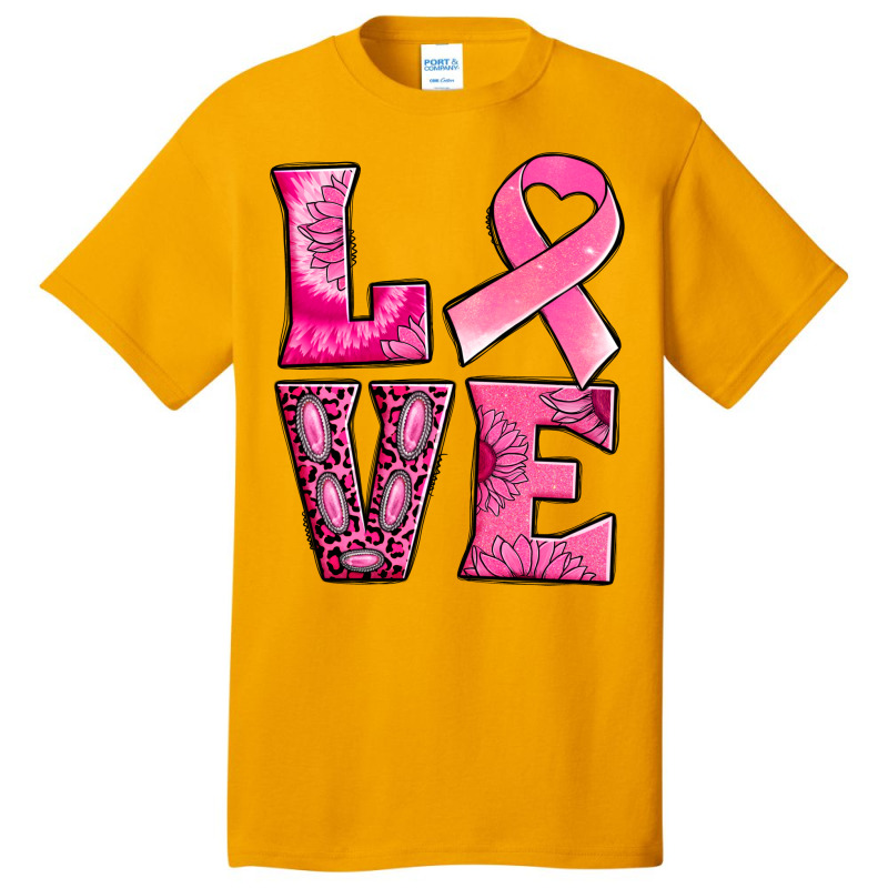 Breast Cancer Love Basic T-shirt | Artistshot