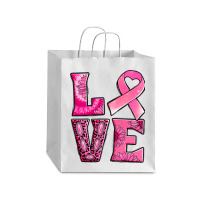 Breast Cancer Love Debie Paper Bag - 10 X 5 X 13 | Artistshot