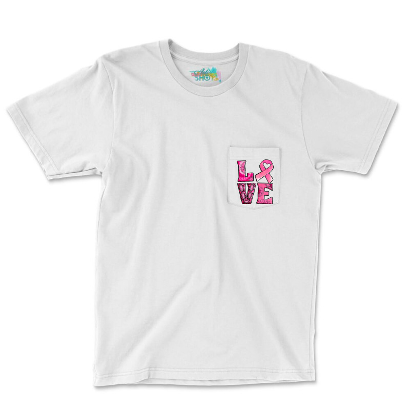 Breast Cancer Love Pocket T-shirt | Artistshot