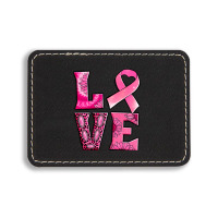 Breast Cancer Love Rectangle  Leatherette Patch | Artistshot