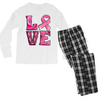 Breast Cancer Love Men's Long Sleeve Pajama Set | Artistshot