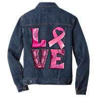 Breast Cancer Love Men Denim Jacket | Artistshot