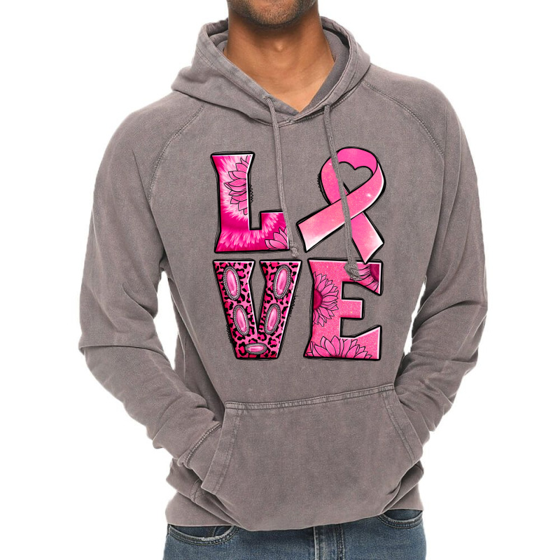 Breast Cancer Love Vintage Hoodie | Artistshot