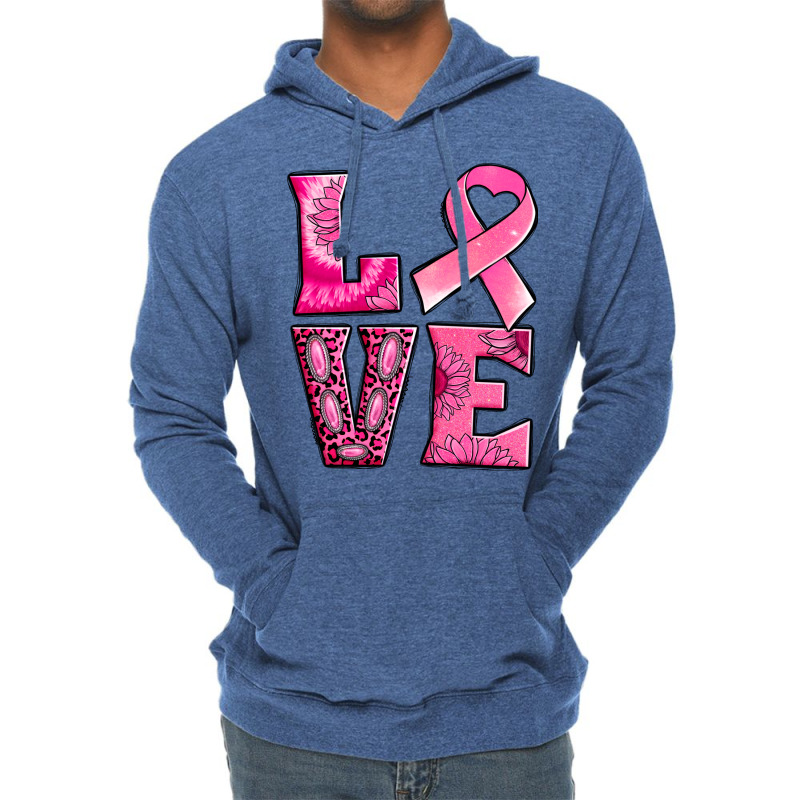 Breast Cancer Love Lightweight Hoodie | Artistshot