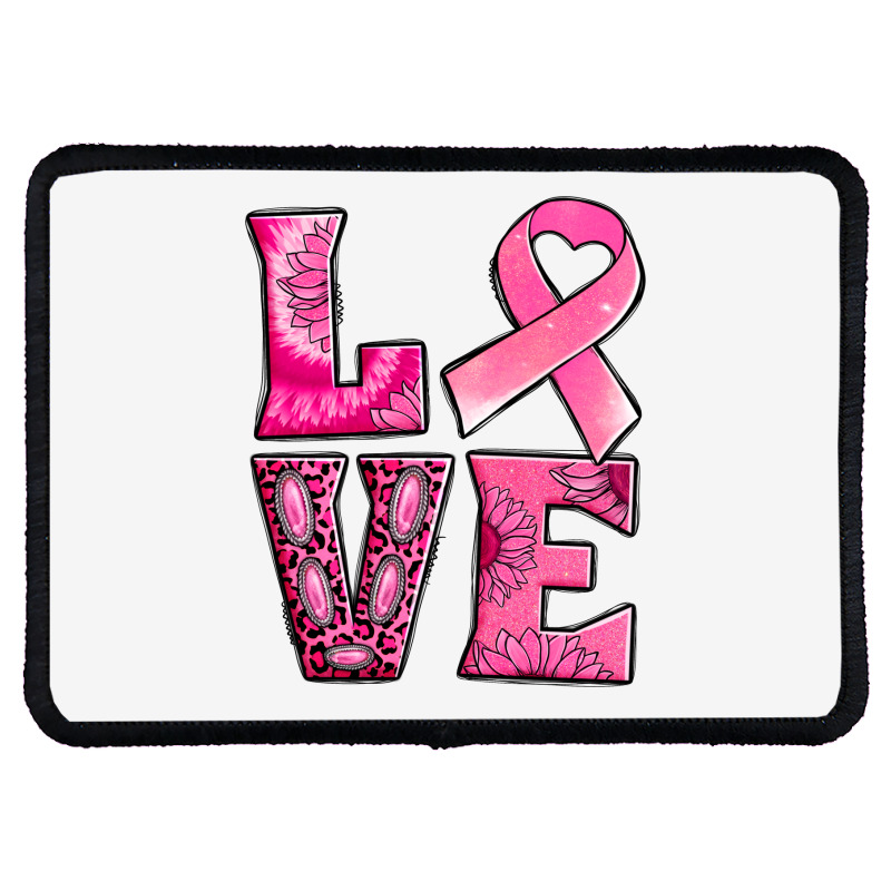 Breast Cancer Love Rectangle Patch | Artistshot