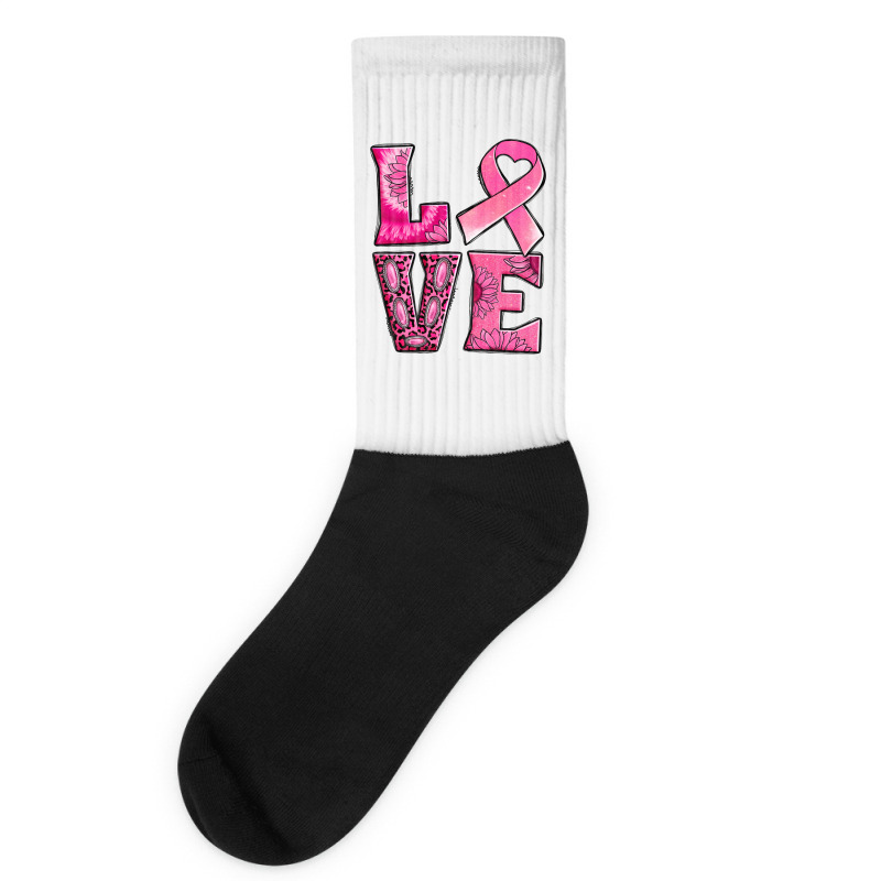 Breast Cancer Love Socks | Artistshot