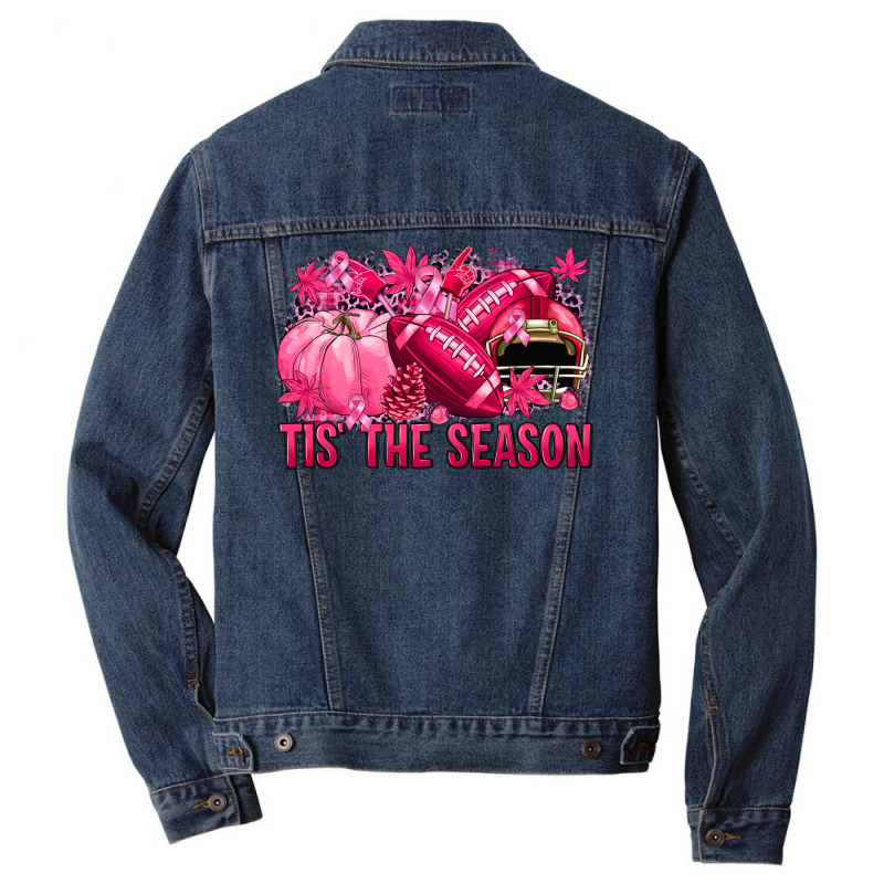 Tis' The Season Football Breast Cancer Men Denim Jacket | Artistshot