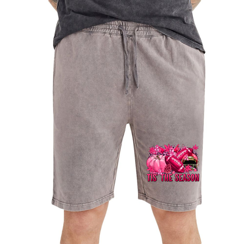 Tis' The Season Football Breast Cancer Vintage Short | Artistshot