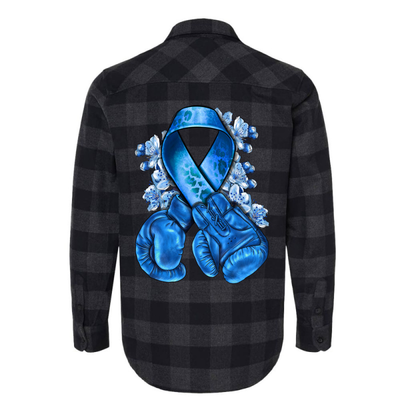 Blue Ribbon With Boxing Gloves Flannel Shirt | Artistshot