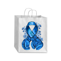 Blue Ribbon With Boxing Gloves Debie Paper Bag - 10 X 5 X 13 | Artistshot