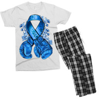 Blue Ribbon With Boxing Gloves Men's T-shirt Pajama Set | Artistshot