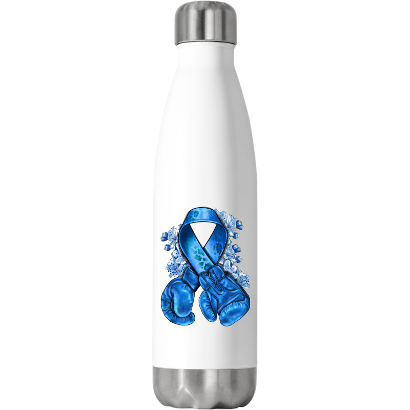 Blue Ribbon With Boxing Gloves Stainless Steel Water Bottle | Artistshot