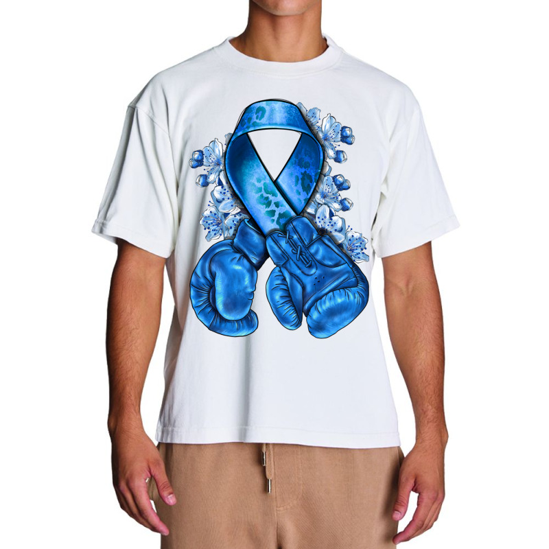 Blue Ribbon With Boxing Gloves Urban Heavy T-shirt | Artistshot