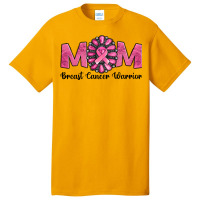 Breast Cancer Warrior Mom Basic T-shirt | Artistshot