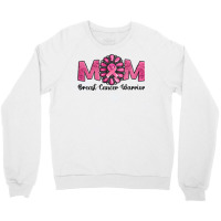 Breast Cancer Warrior Mom Crewneck Sweatshirt | Artistshot