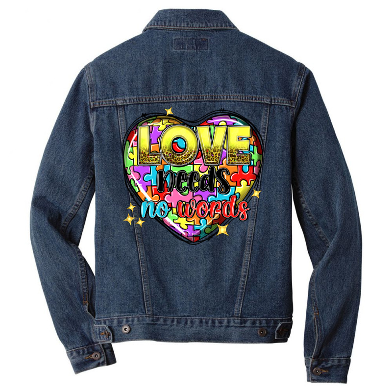 Love Needs No Words Men Denim Jacket | Artistshot