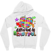 Different Is Beautiful Zipper Hoodie | Artistshot