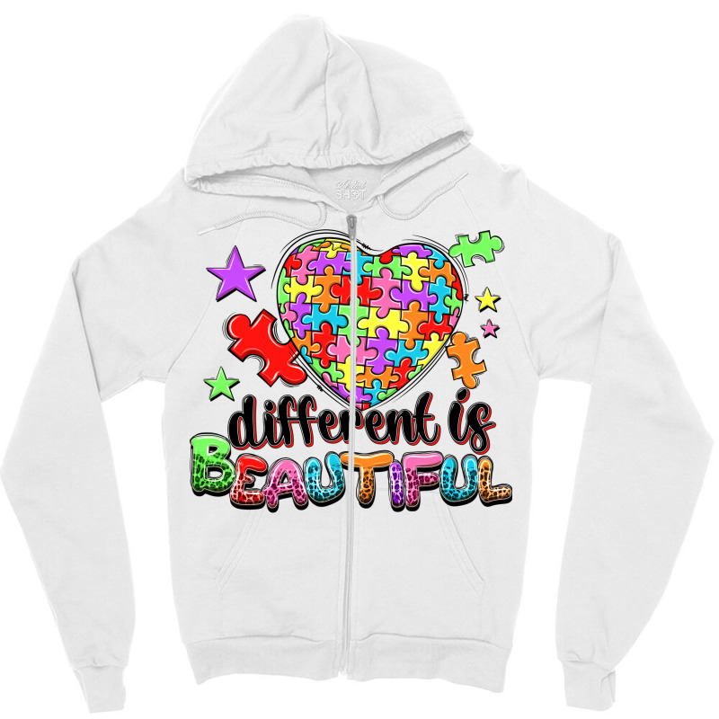 Different Is Beautiful Zipper Hoodie | Artistshot