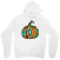 Western Cowhide Turquoise Pumpkin Unisex Hoodie | Artistshot