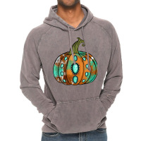 Western Cowhide Turquoise Pumpkin Vintage Hoodie | Artistshot