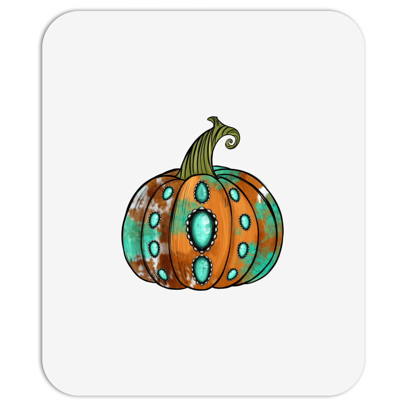 Western Cowhide Turquoise Pumpkin Mousepad | Artistshot