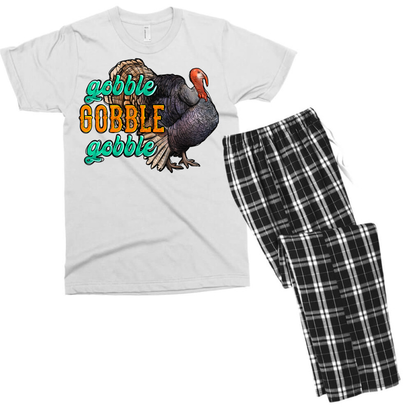 Thanksgiving Turkey Gobble Gobble Men's T-shirt Pajama Set | Artistshot