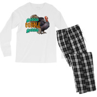 Thanksgiving Turkey Gobble Gobble Men's Long Sleeve Pajama Set | Artistshot