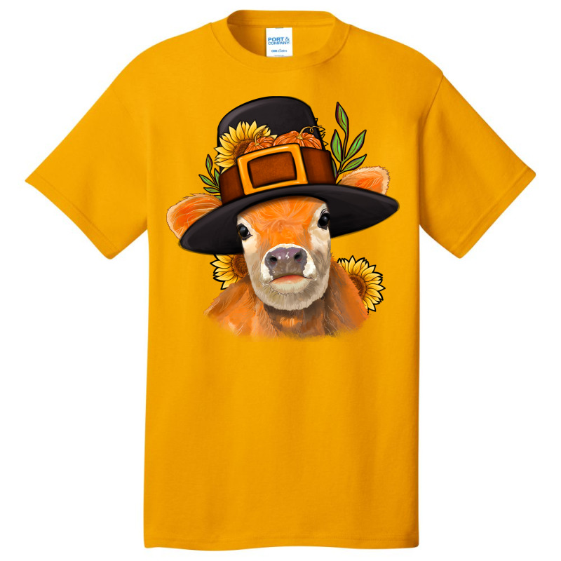 Thanksgiving Cow Basic T-shirt | Artistshot