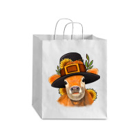 Thanksgiving Cow Debie Paper Bag - 10 X 5 X 13 | Artistshot