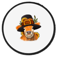 Thanksgiving Cow Round Patch | Artistshot