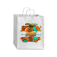 Thankful Grateful Blessed Mini Pumpkin Debie Paper Bag - 10 X 5 X 13 | Artistshot