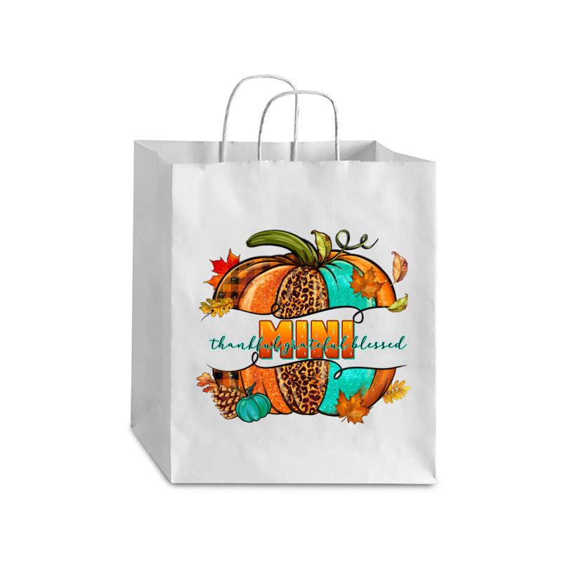 Thankful Grateful Blessed Mini Pumpkin Debie Paper Bag - 10 X 5 X 13 | Artistshot