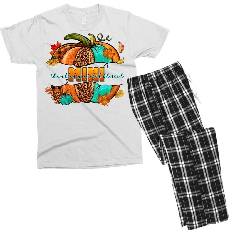 Thankful Grateful Blessed Mini Pumpkin Men's T-shirt Pajama Set | Artistshot