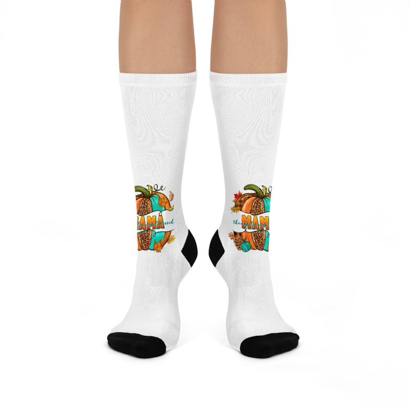 Thankful Grateful Blessed Mama Pumpkin Crew Socks | Artistshot