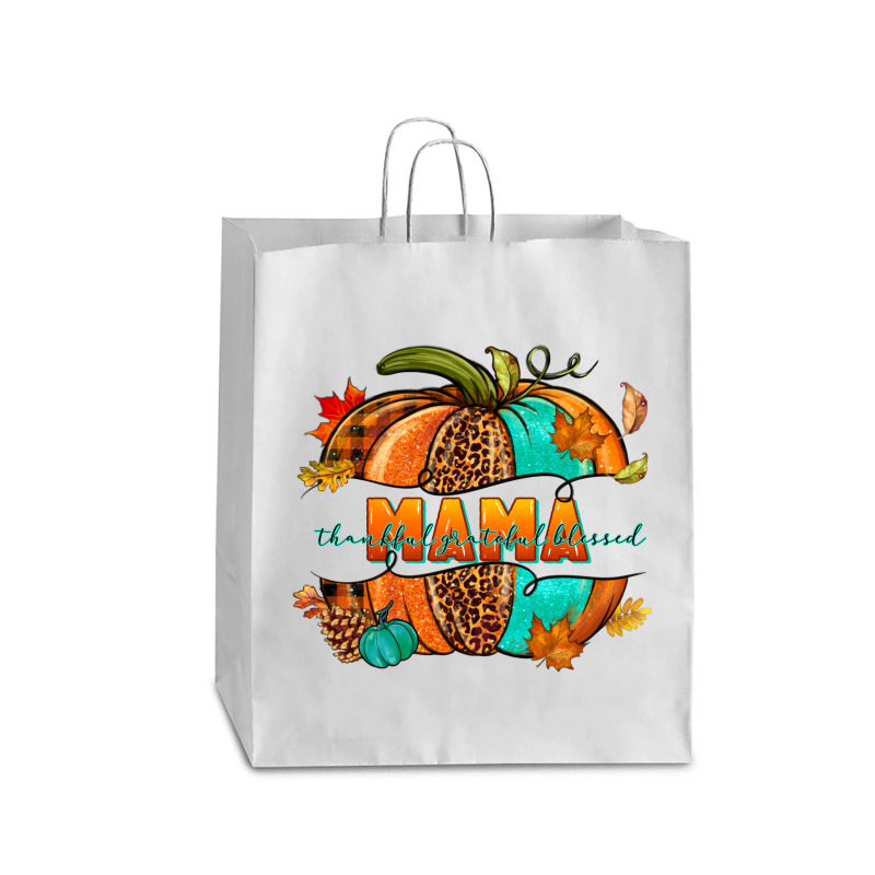 Thankful Grateful Blessed Mama Pumpkin Queen Paper Bag - 16 X 6 X 19 1/4 | Artistshot