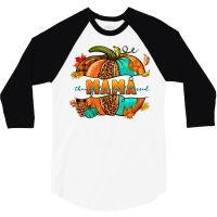 Thankful Grateful Blessed Mama Pumpkin 3/4 Sleeve Shirt | Artistshot