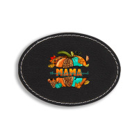 Thankful Grateful Blessed Mama Pumpkin Oval Leatherette Patch | Artistshot