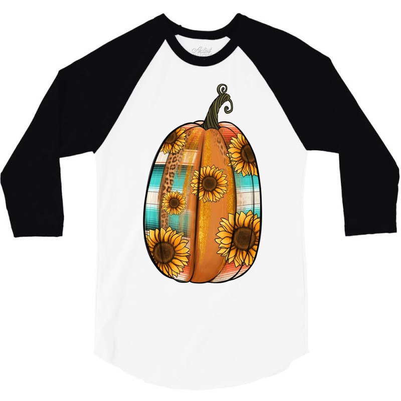 Serape Sunflower Pumpkin 3/4 Sleeve Shirt | Artistshot