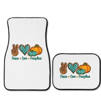 Peace Love Pumpkins Full Set Car Mats | Artistshot