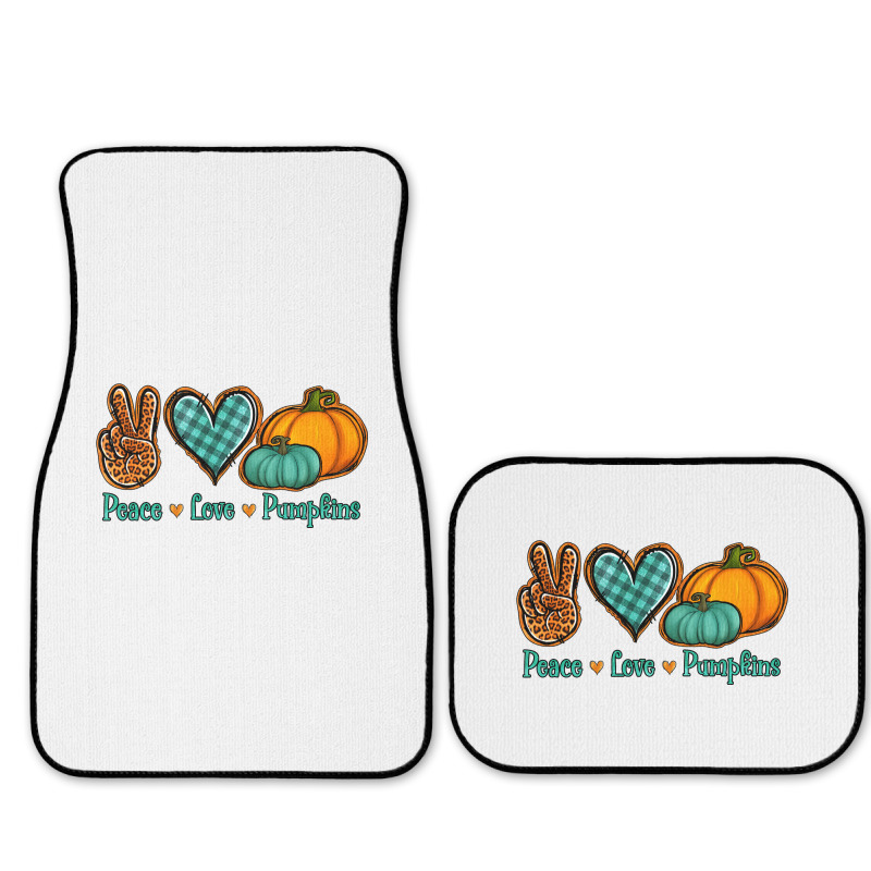 Peace Love Pumpkins Full Set Car Mats | Artistshot