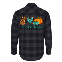 Peace Love Pumpkins Flannel Shirt | Artistshot